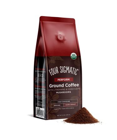 Four Sigmatic Perform Ground Coffee with L-Theanine & Cordyceps Mushrooms Dark Roast 12 oz (340 g)