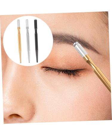 BELLIFFY 3pcs Eyebrow Pencil Tattooing Needle Holder Eyebrow Accessory Microblading Brow Pen Aluminum - Buy Online on SooperMarket.com