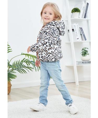 Kids4ever Leopard Print Winter Coat - Toddler Zipper Hooded Jacket for Boys & Girls, Windproof & Warm Fleece Outerwear Snowsuit with 2 Pockets, 18-24 Months - Buy Online on SooperMarket.com