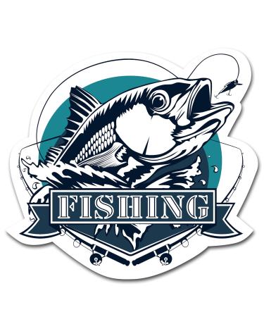 Finest folia fish sticker in the retro style 10x9.1cm fishing fishing vintage sticker for auto boat fishing case fishing.