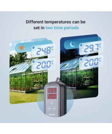 Buy Inkbird ITC-2T Thermostat - Digital Temperature Controller for Terrariums Greenhouses & Reptile Care | Dual Heating Sockets Day/Night Timer & Alarm Function - International Shipping Available - Buy Online on SooperMarket.com