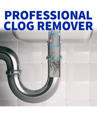 Professional Slow Drain Cleaner & Clog Remover - 10-Foot Metal Snake for Hair Food & Debris Removal - Best Plumber Tools for International Shipping - Buy Online on SooperMarket.com