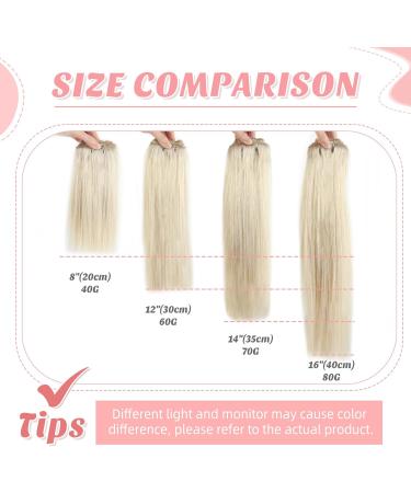Vlasy Clip in Hair Extensions- 100% Human Hair, Seamless Straight, Natural Grey, 7 Pieces, 16 Inch, 80g - Women's Thick Weft Clip in Extensions - Buy Online on SooperMarket.com