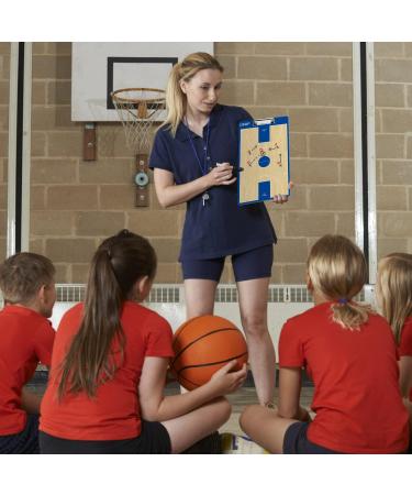 LEAP Coach Board Clipboard Premium Tactical Double-Sided Coach Marker Board with Full & Half Court Dry Erase Marker Board for Basketball Baseball Football Soccer Hockey Lacrosse & Volleyball Coahces Basketball Clipboard - Buy Online on SooperMarket.com