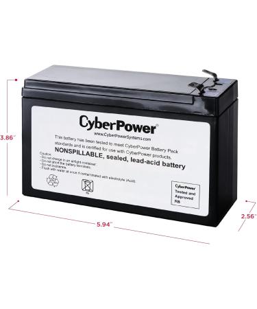CyberPower RB1280A UPS Replacement Battery Cartridge | Maintenance-Free User Installable 12V/9Ah | Fast International Shipping - Buy Online on SooperMarket.com