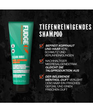 Fudge Clean Mint Shampoo - Refreshing Hair Cleanser for All Hair Types | Free International Shipping - Buy Online on SooperMarket.com