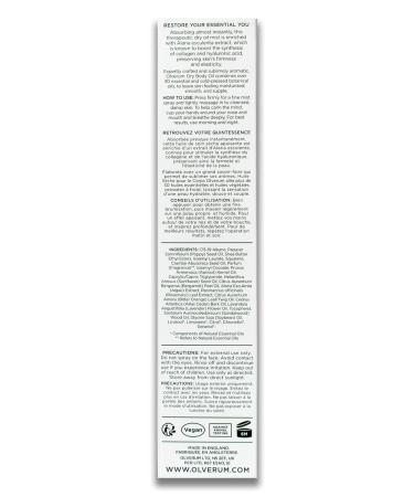 OLVERUM Natural Dry Body Oil | Vegan & Cruelty-Free Fast-Absorbing Clean Beauty 100ml for Intense Hydration - Buy Online on SooperMarket.com