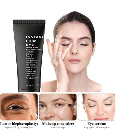 Instant Eye Cream Tightener 30 ml Instant Firm Eye Tightener Instant Eye Bag Cream with Brush for Dark Circles and Reduce Puffiness Fade Fine Lines for All Skin Types - Buy Online on SooperMarket.com