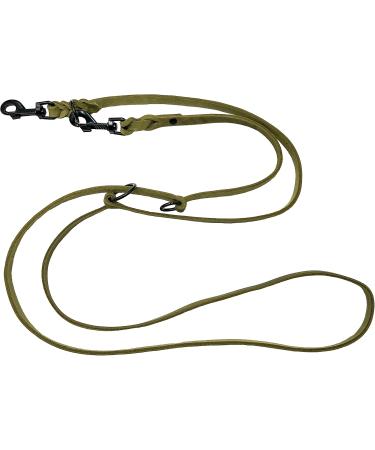 Adjustable Dog Liner for Small & Large Dogs - 3.50m Double Line with Black Hooks & Olive Green - Perfect for International Shipping - Buy Online on SooperMarket.com