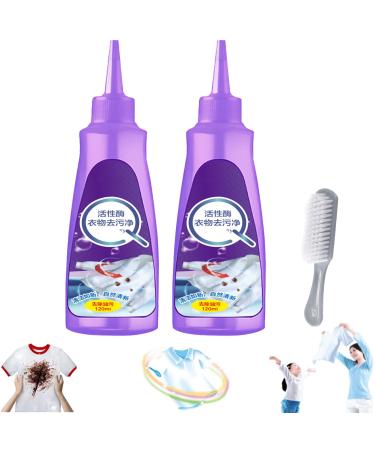 LONGLUAN Urcstyle Stain Remover Urcstyle Laundry Stain Remover Homezo Laundry Stain Remover Active Enzyme Laundry Stain Remover Stain Remover for Clothes Quick Laundry Dry Cleaner (2 Pcs)