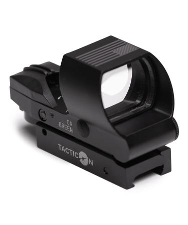 Predator V2 Reflex Sight | Combat Veteran Owned Company | 45 Degree Offset Mount Included | Reflex Rifle Optic with 4 Reticle Patterns | Adjustable Color Settings | Red Dot Green Dot Gun Scope