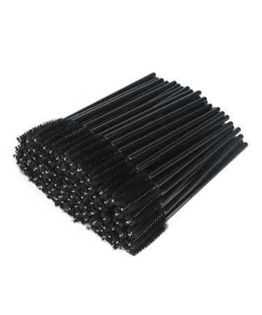 G2PLUS 200 PCS Black Eyelash Brushes Spoolies - Eyebrow Spoolie Brushes -Disposable Mascara Wands - Eyelash Extension Brushes for Extensions 200 Black