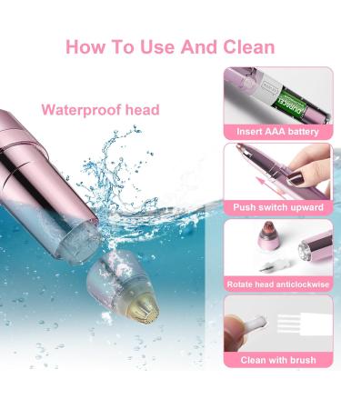Eyebrow Trimmer Women with Light & Replacement Head BOZILY Painless Battery Eyebrow Epilator Pen for Women Portable Eyebrow Hair Remover Eyebrow Trimmer for Brows Face Cheek Lips Fuzz - Buy Online on SooperMarket.com