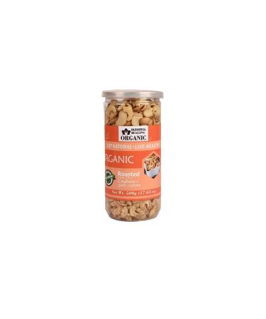 Blessfull Healing Organic Natural Vegan Garlic Roasted Halves/Pieces Cashew Nuts Crunchy Kaju 500 Gram