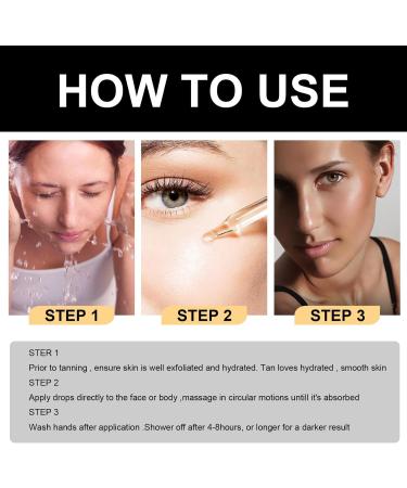 Face Tanning Drops Bronzing Drops - Self Tanning Drops for Face Instant Tan Fake Tan Streak-Free Self Tanning Drops with Aloe Vera & Plant Extracts - Face Tan Drops Liquid Facial Bronzing Solution - Buy Online on SooperMarket.com