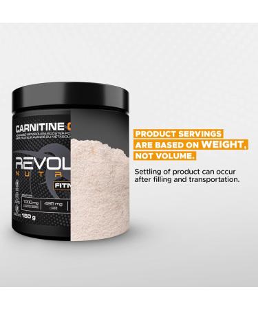 Revolution Nutrition Carnitine Cooler Powder L- Carnitine Tartrate Lean supplement Amino Acid Enhance Endurance Zero Calorie 1000 mg L- Carnitine 945 mg L-Lysine 150g 83 Servings (Candy Peach 0.33 Pound) Candy Peach 0.33 Pound - Buy Online on SooperMarket.com
