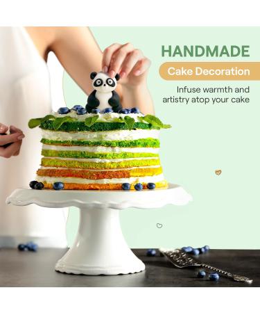 SugarArt Edible Panda Cake Topper - Handmade Animal Cake Decorations - Perfect on Fondant Butter Cream & Icing Sugar Cakes - Made of Sugar - Contains Food Colors (1 Pc Panda) - Buy Online on SooperMarket.com