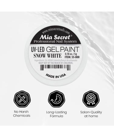 Mia Secret Professional Nail System UV/LED Gel Paint - Snow White 0.17oz - Buy Online on SooperMarket.com