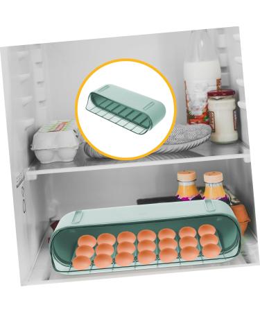 KOMBIUDA 1 PC Slide Egg Collection bandejas para comida Household Egg Organizer Double Layer Food Container Green 28.5X15CM - Buy Online on SooperMarket.com