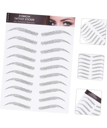 Mikinona 12 Sheets Waterproof Eyebrow Stickers Eyebrow Shaping Sticker Imitation Eyebrow 3d Makeup Tools Hair - Buy Online on SooperMarket.com