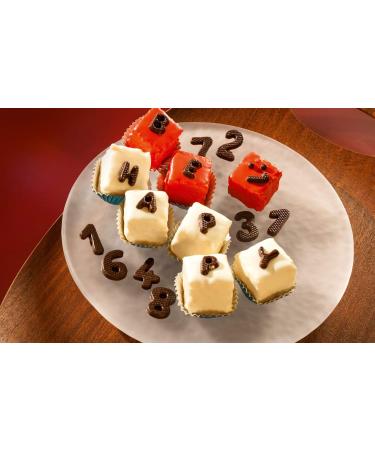 ABC Chocolate Decor - Gluten-Free & Vegan Cake Toppers | 6 Pack of Numbers & Letters for Cake Decoration - 48g - Buy Online on SooperMarket.com