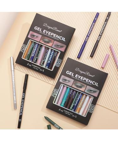Joyeee 12 Colored Glitter Eyeliner Pencil Set Eye Liner Pen Brown Blue Red White Green Glitter Black Eyeliner Eyeshadow Waterproof Smudgeproof Long Lasting Gel Eyeliner Make Up for Girl Women Gift #042 - Buy Online on SooperMarket.com