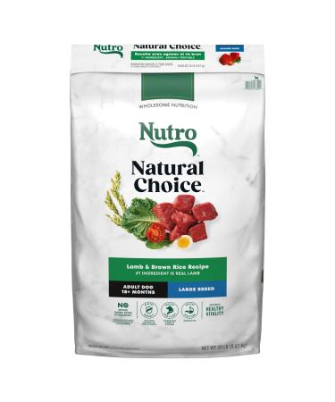 NUTRO Natural Choice Large Breed Adult Dry Dog Food Lamb & Brown Rice Recipe 9.07kg Bag
