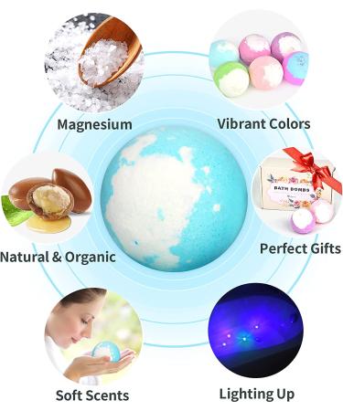 Natural Essential Oil Bath Bombs Gift Set - 6 Pack, 4.3 Ounce - Relaxing Spa Bath with Surprise Inside - Magnesium & Moisturizing - Perfect Women's Gift - Buy Online on SooperMarket.com