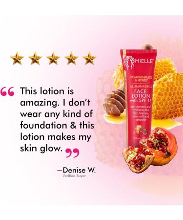 Mielle Organics Pomegranate & Honey Illuminating Face Lotion with SPF15 2oz - Buy Online on SooperMarket.com