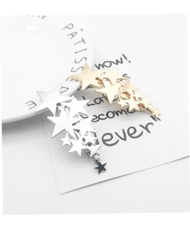 1pc Alloy Hairpin Silver Hair Ornament Hair Clip Stars Shape Hair Pins Women Cute Star Hair Styling Jewelrys - Buy Online on SooperMarket.com