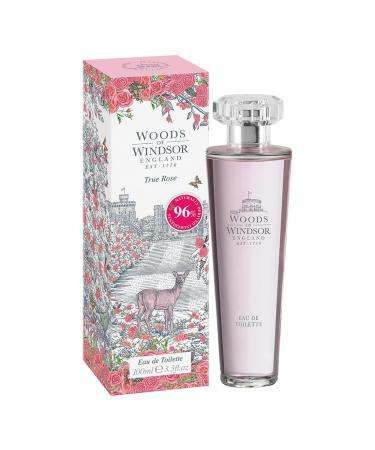 Woods of Windsor True Rose Eau de Toilette Floral Womens Perfume with Notes of Violet Leaf and Rose Otto Rose Perfume for Women True Rose Scent 100ml Rose 3.4 Fl Oz (Pack of 1)