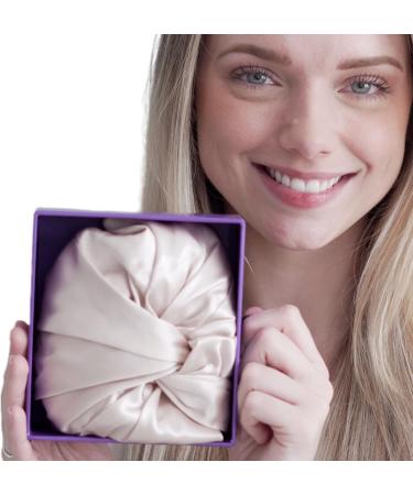 100% Mulberry Silk Sleep Cap | Breathable 2-Layer Night Bonnet for Haircare | Pink Nightcap - Buy Online on SooperMarket.com