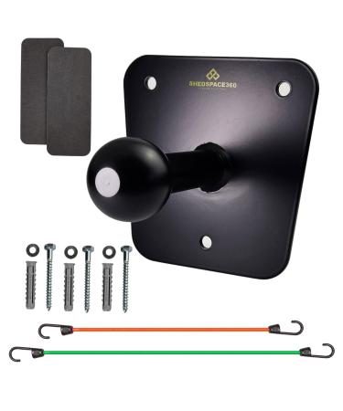 Bicycle rack wall bracket from Shedspace360 for bike rack rear carrier wall bracket ball head matt black your garage order system