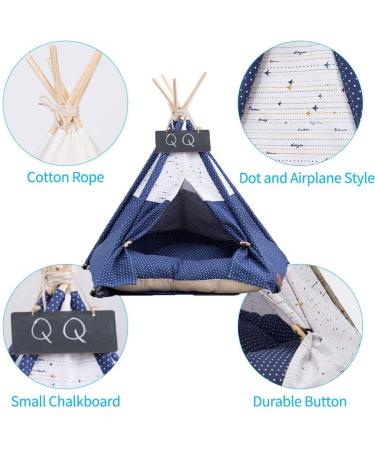 Luxury Pet Teepee Tent with Thick Cushion | Portable & Machine Washable | For Dogs, Cats, and Puppies - Buy Online on SooperMarket.com