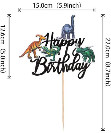 Dinosaur Cake Toppers - 1 Piece Roar Rex for Kids Birthday & Baby Shower Party Decorations - Black Dinosaur Theme - Buy Online on SooperMarket.com