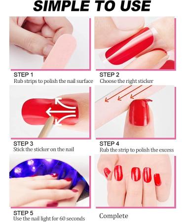 Kalolary 20PCS Gray Gel Nail Polish Strips: Full Wraps Self-Adhesive Stickers with File & Stick - UV/LED Lamp Required - Buy Online on SooperMarket.com