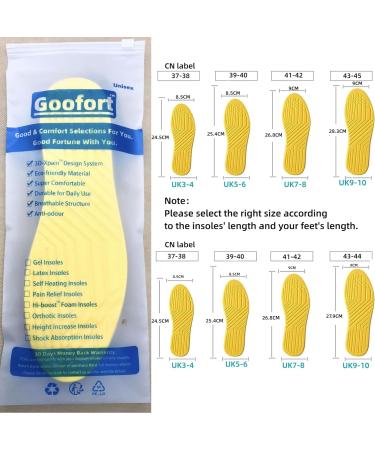 Goofort Orthotic Gel Insoles for Posture Correction and Foot Support - Gray, High Arch, Overpronation, Plantar Fasciitis - Women/ Men - Size 9-11 - Buy Online on SooperMarket.com