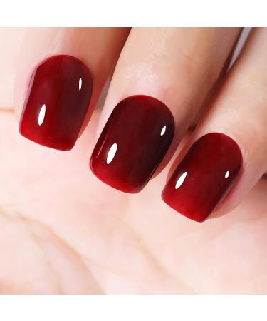 YTD Likomey Nude Gel Nail Polish 15ml - Translucent Berry Red Sheer UV Gel - 0.50 Fl Oz - Buy Online on SooperMarket.com