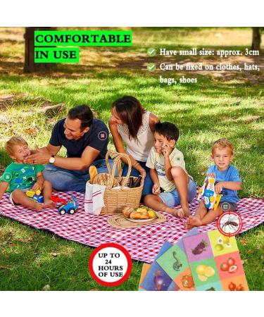 Cute Natural Mosquito Patches Stickers for Child Adult Home Outdoor Camping Travel Hiking Chemical Free Long Lasting Protection 108Pack - Buy Online on SooperMarket.com