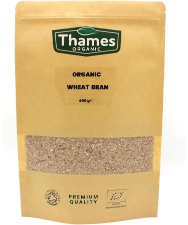 Certified Organic Wheat Bran 600g - Raw Vegan, GMO Free - Ideal for Baking & Smoothies - Thames Organic - Buy Online on SooperMarket.com