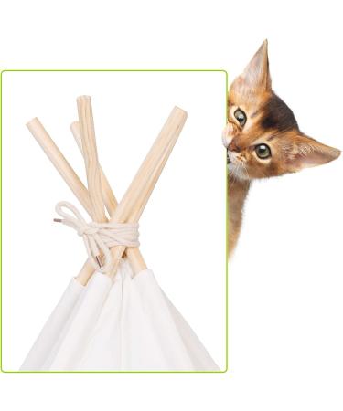 Pet Teepee with Cushion | Cozy House for Dogs and Cats | Modern Indoor Outdoor Pet Tent Bed - Buy Online on SooperMarket.com