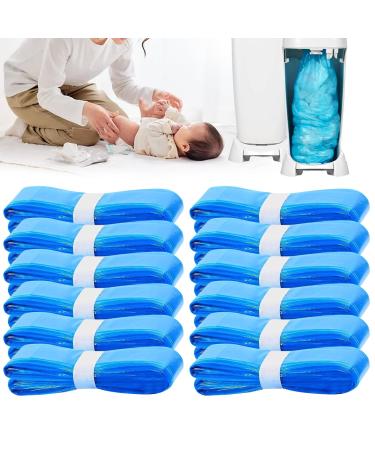 Sunoya refill film for diaper pail 12 pieces of diaper pail cassettes 4.5m diaper pail after filling film diaper pilot refill film smell -tight diapered sack compatible genius munchkin blue