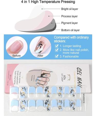 Kalolary 20PCS Nail Gel Polish Strips - Self-Adhesive Full Wraps Stickers with Nail File - UV/LED Lamp Required (NJTZ-19) - Buy Online on SooperMarket.com