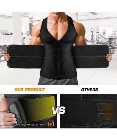 Cimkiz Men's Neoprene Sauna Vest Waist Trainer with Zipper, Black - Large - Buy Online on SooperMarket.com
