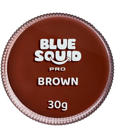 Blue Squid Pro Schminke Face Paint and Bodypaint - Classic Braun 30G high -quality professional water -based single containers face and bodypaint color for adults children carnival and SFX classic brown