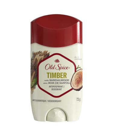 Old Spice Men's Antiperspirant & Deodorant Timber with Sandalwood 73g Timber with Sandalwood 1 count (Pack of 1)