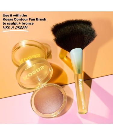 Kosas Sun Show Glowy Warmth Bronzer - Talc-Free Vegan Contouring Powder for Cheekbones & Jawline - Enriched with Fatty Acids - Ideal for Beachy Looks - Buy Online on SooperMarket.com