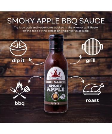 Poppamies Smoky Apple BBQ Sauce - Smoked Chili & Fresh Apples - Mild Spiciness - 410g - Buy Online on SooperMarket.com
