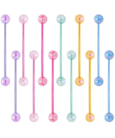 Lusofie 12 Pcs Ball Hair Ties  Acrylic Blingbling Cute Candy Color Hair Bands Girls Hair Ring Ponytail Holder Hair Accessories for Infants Toddlers Kids Teens