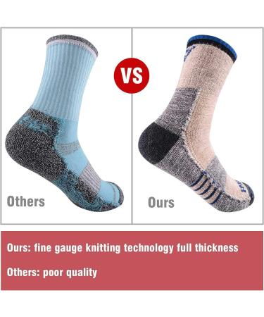 FEIDEER Men's Walking Hiking Socks - Moisture-Wicking Cushioned Quarter Crew Socks for Outdoor Sports - 3/4/5 Pairs, Sizes 6-15, Multiple Color Options - Buy Online on SooperMarket.com